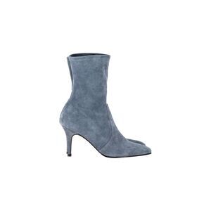 Stuart Weitzman High Heel Ankle Boots in Blue Suede Perfect Wedding bootie